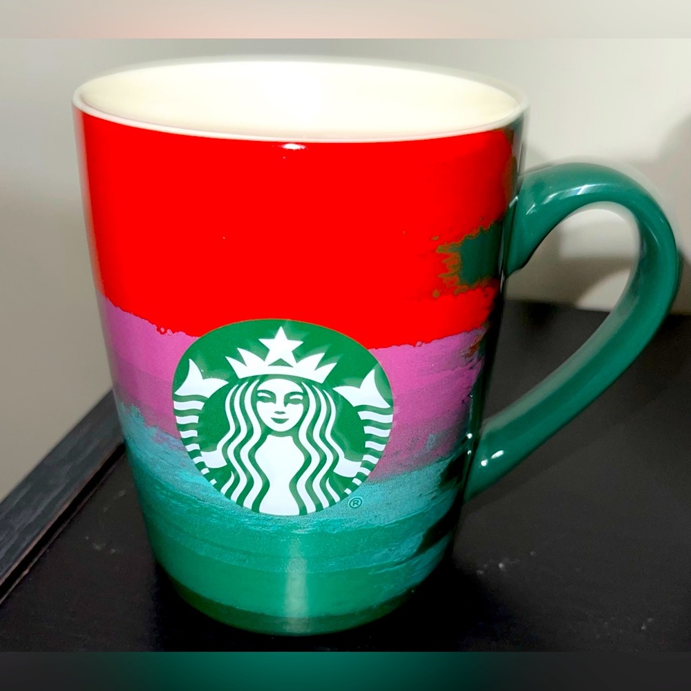 Starbucks coffee mug 2021 Brush Strokes purple red green
